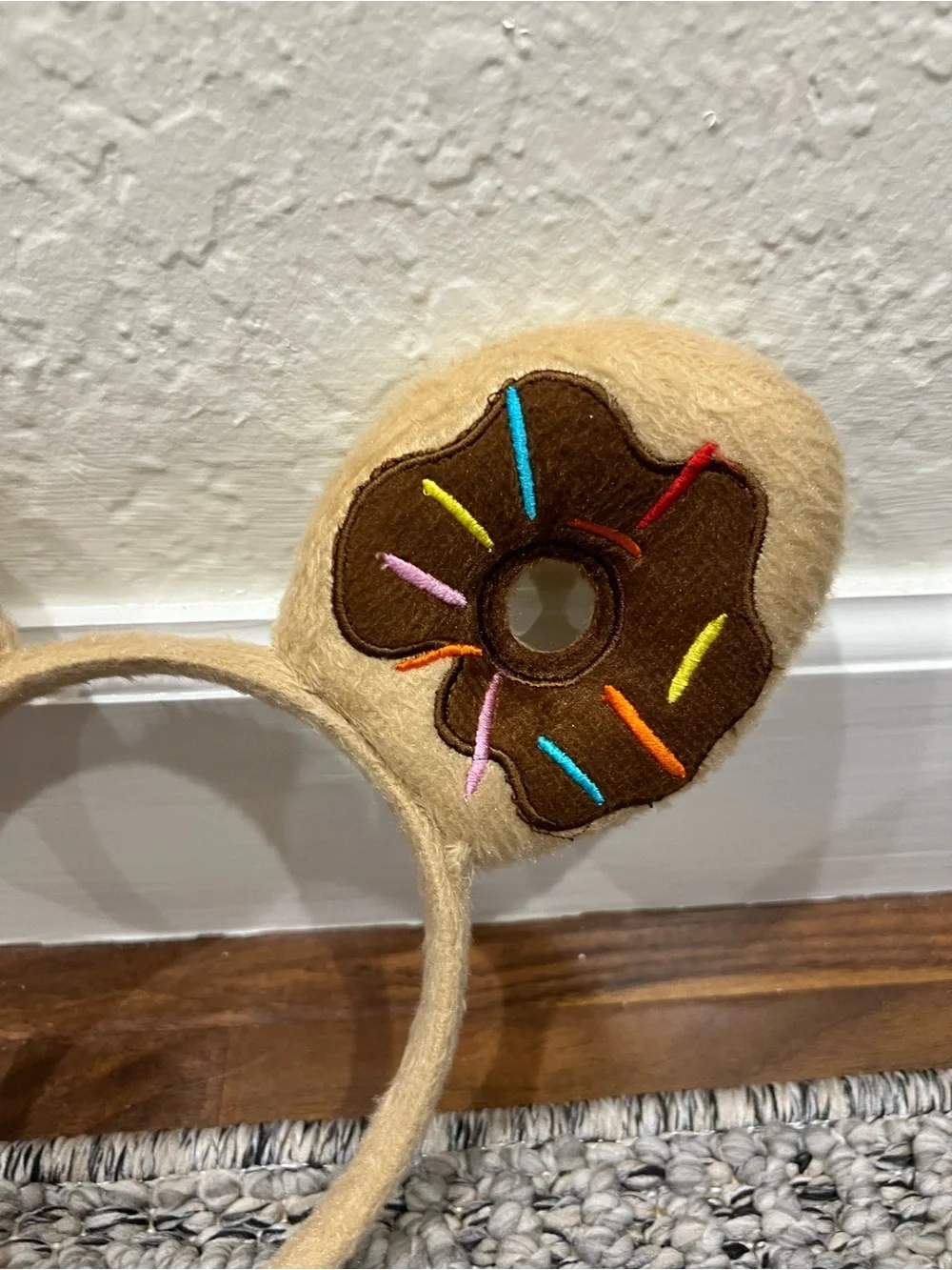 Donut Minnie Mouse Ears - Pink & Brown Plush Ears